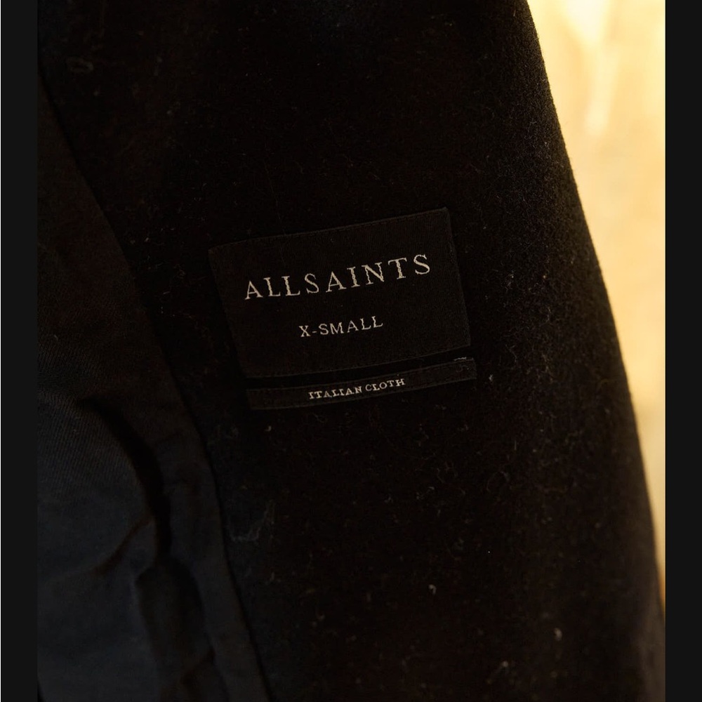 Allsaints black wool coat - Picture 2 of 7